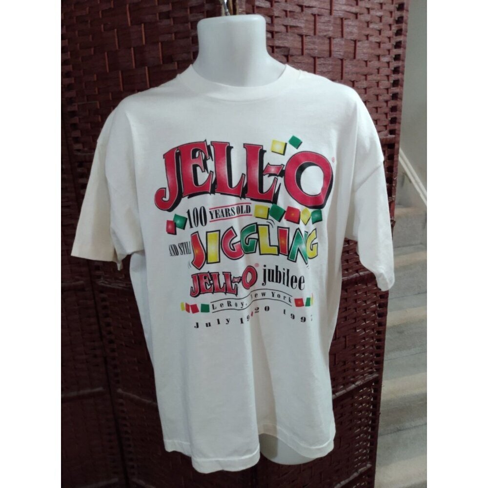 Rare Vintage 90s Jell-O T Shirt Promo 100 Years Old And Still Jiggling XL Jello